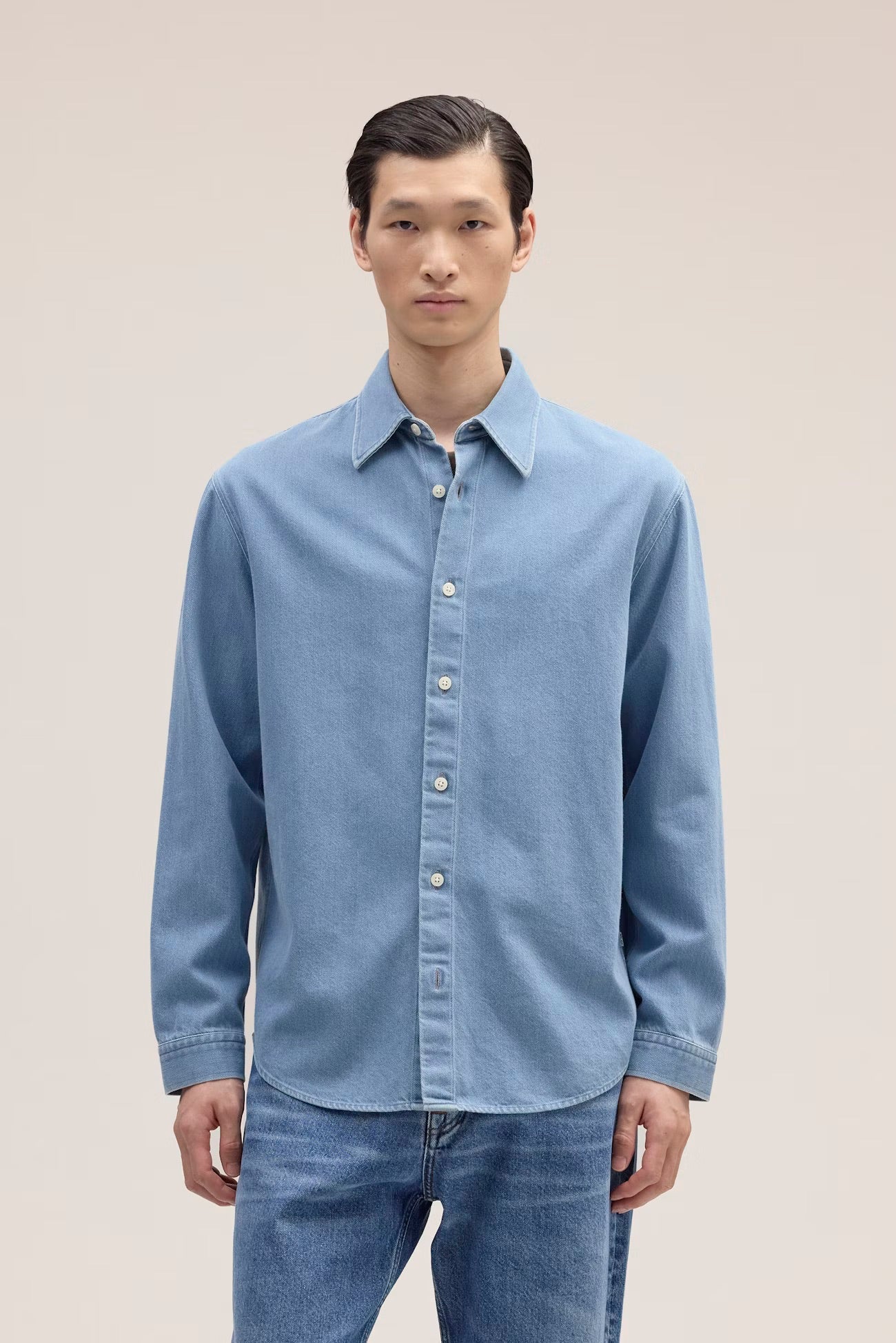 Casper Button Down Shirt in the color Blue Denim by NN.07