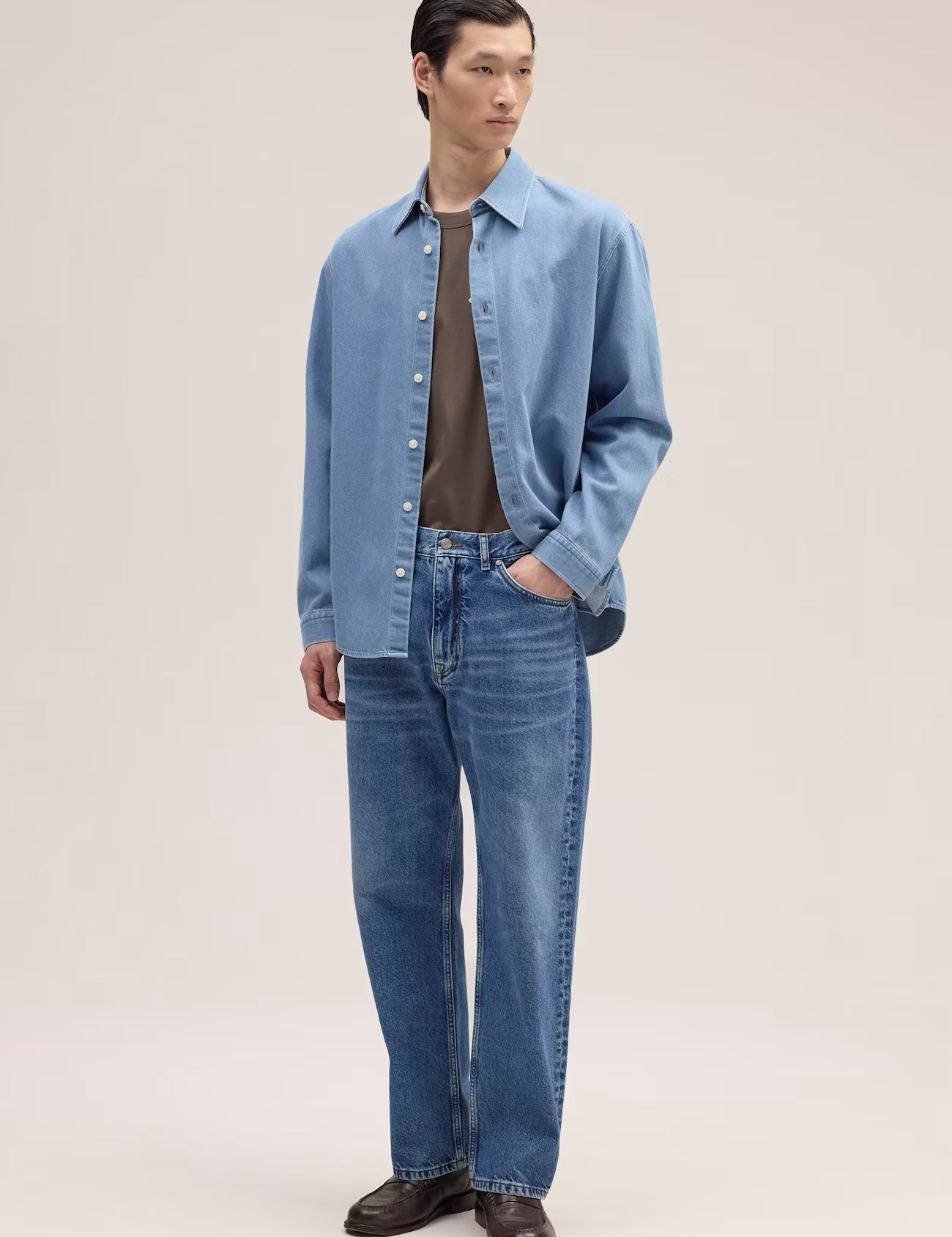 Casper Button Down Shirt in the color Blue Denim by NN.07