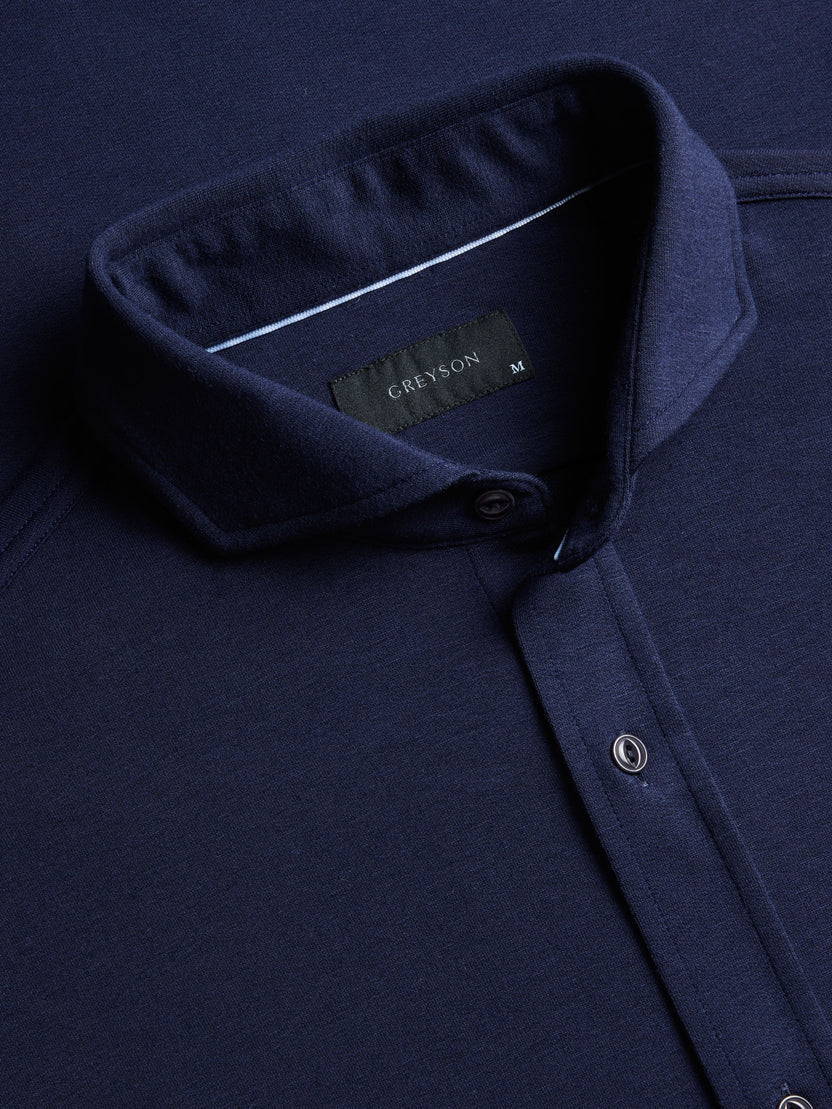 Catskill Knit Shirt Maltese Blue by Greyson Clothiers