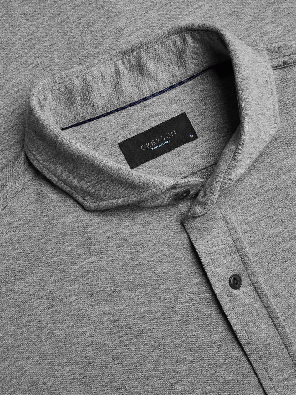Catskill Knit Shirt Light Grey Heather Greyson Clothiers