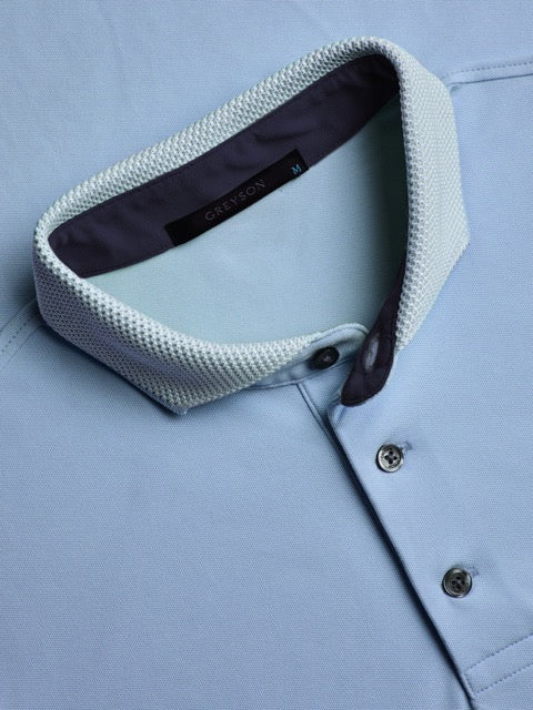 Cherokee Short Sleeve Polo Bonneville Greyson Clothiers Collar Detail