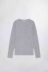 Clive Long Sleeve Waffle  - Grey Melange | NN.07