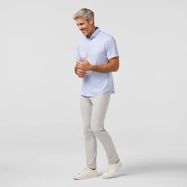 Cloud Blue Peter Gingham Halyard Short Sleeve Shirt | Mizzen+Main