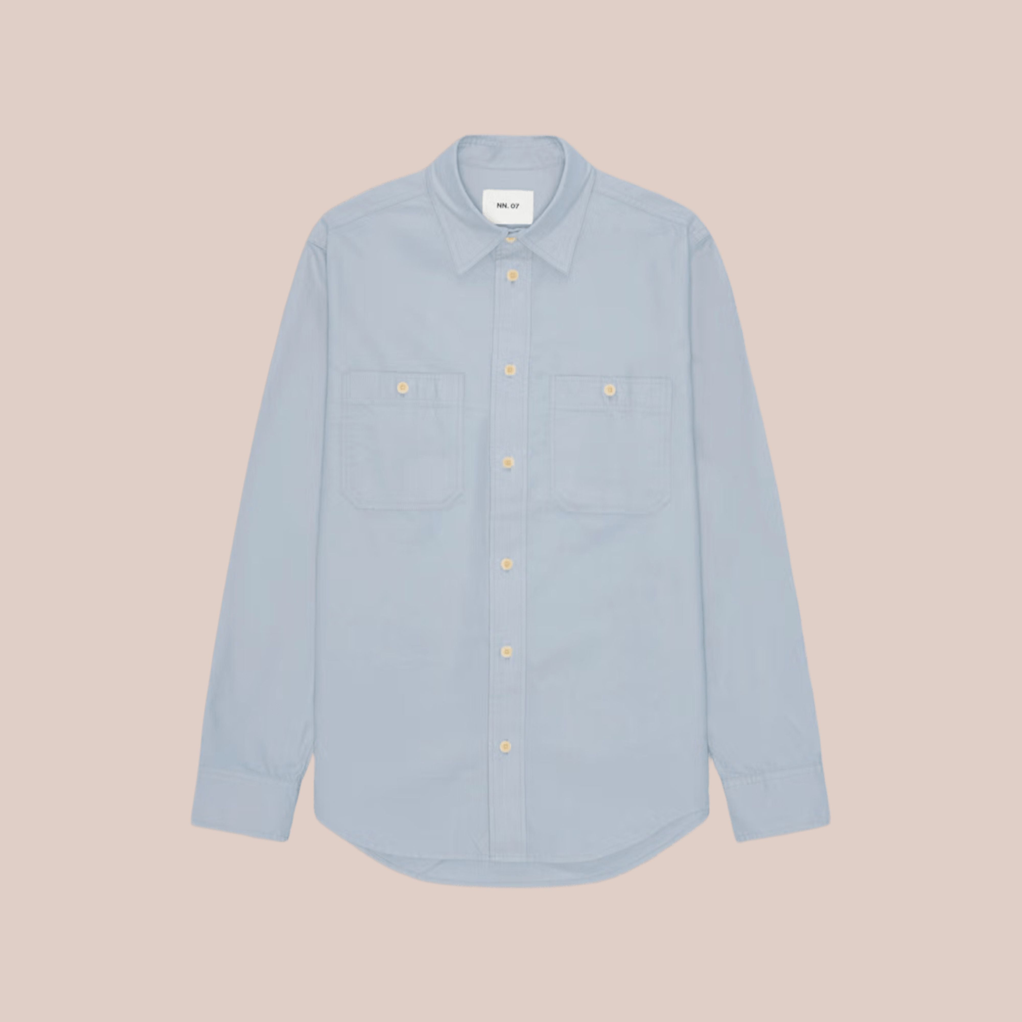 Colby Organic Cotton Twill Shirt Sky Mist NN.07