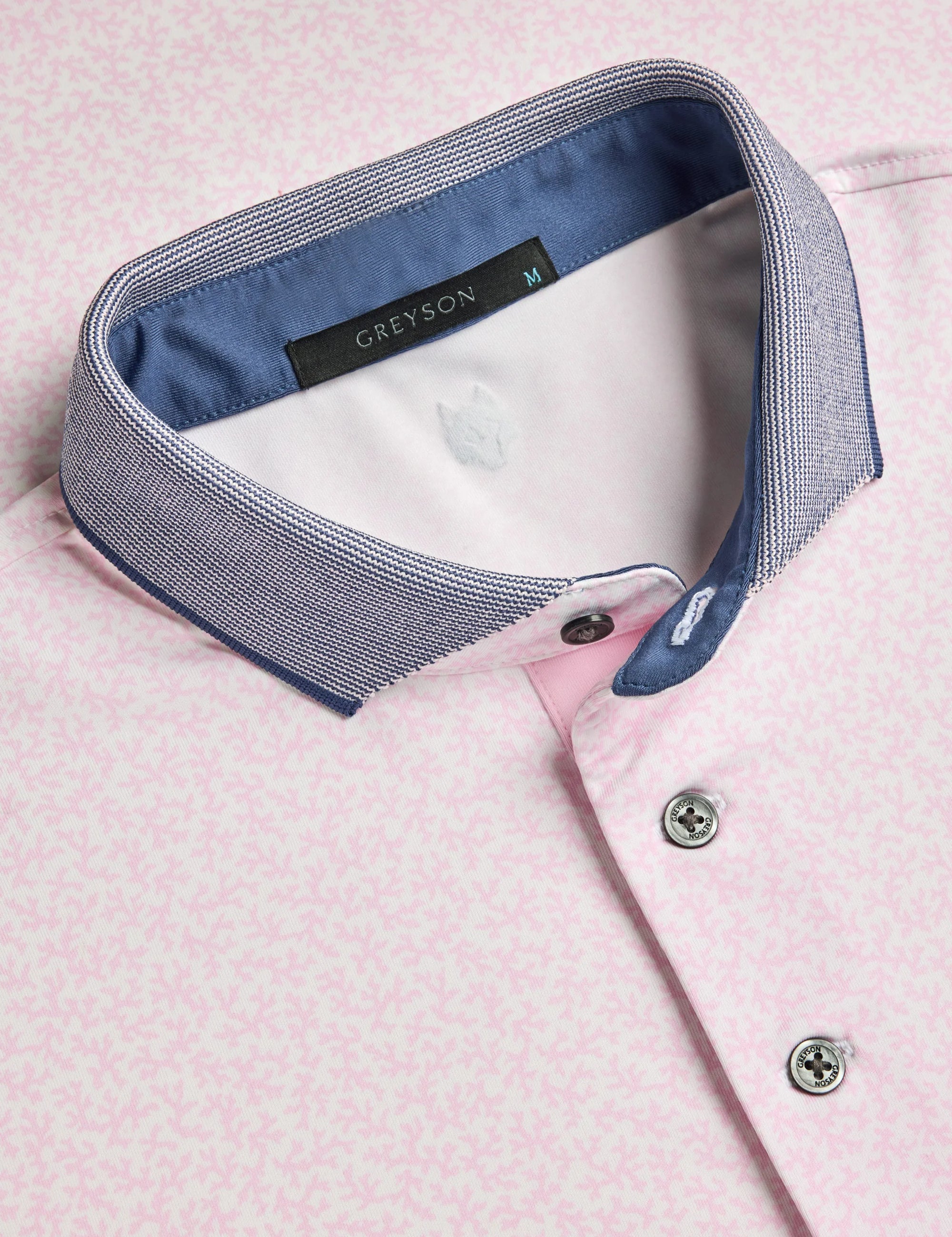 Coral Dreams Short Sleeve Polo Pink Sky Greyson Clothiers