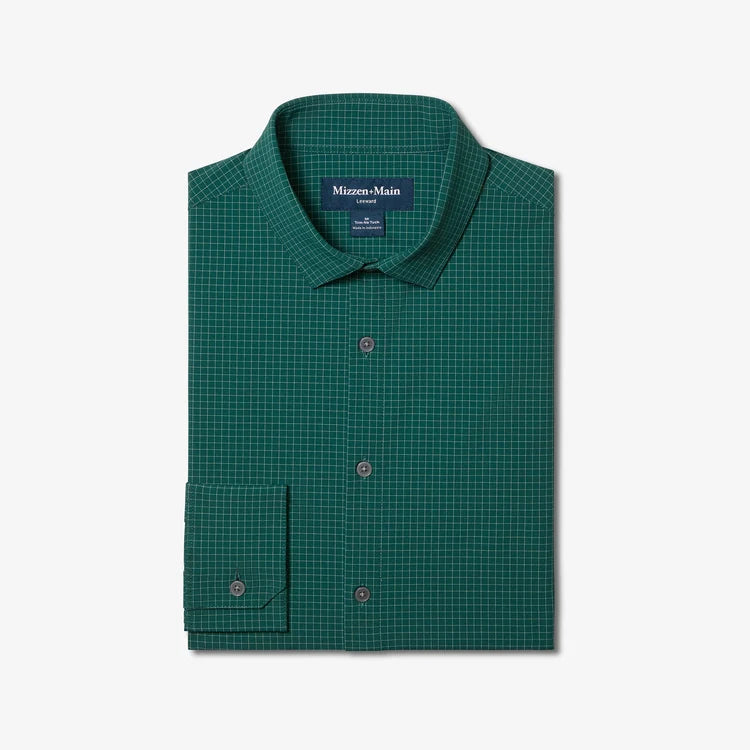 Dark Sea Noah Tattersall Leeward Dress Shirt - No Tuck Mizzen+Main