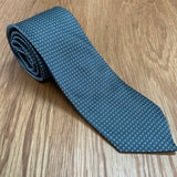 Dark Gray Blue Micro Neat Tie | David Donahue