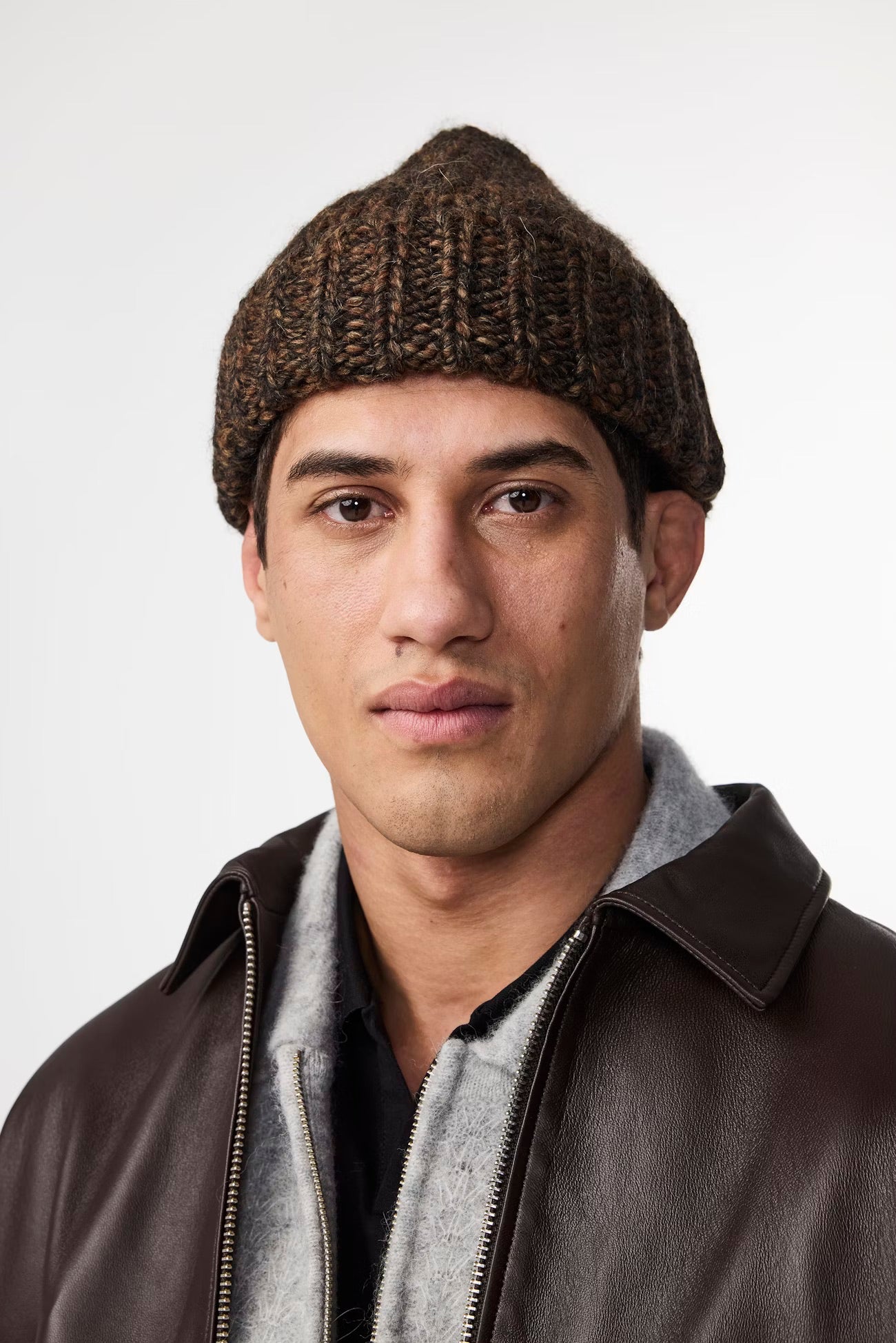Chunky Wool Blend Beanie - Demitasse NN.07
