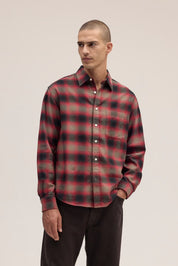 Deon Flannel Shirt in Red Check by NN07