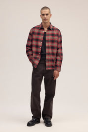 Deon Flannel Shirt in Red Check by NN07