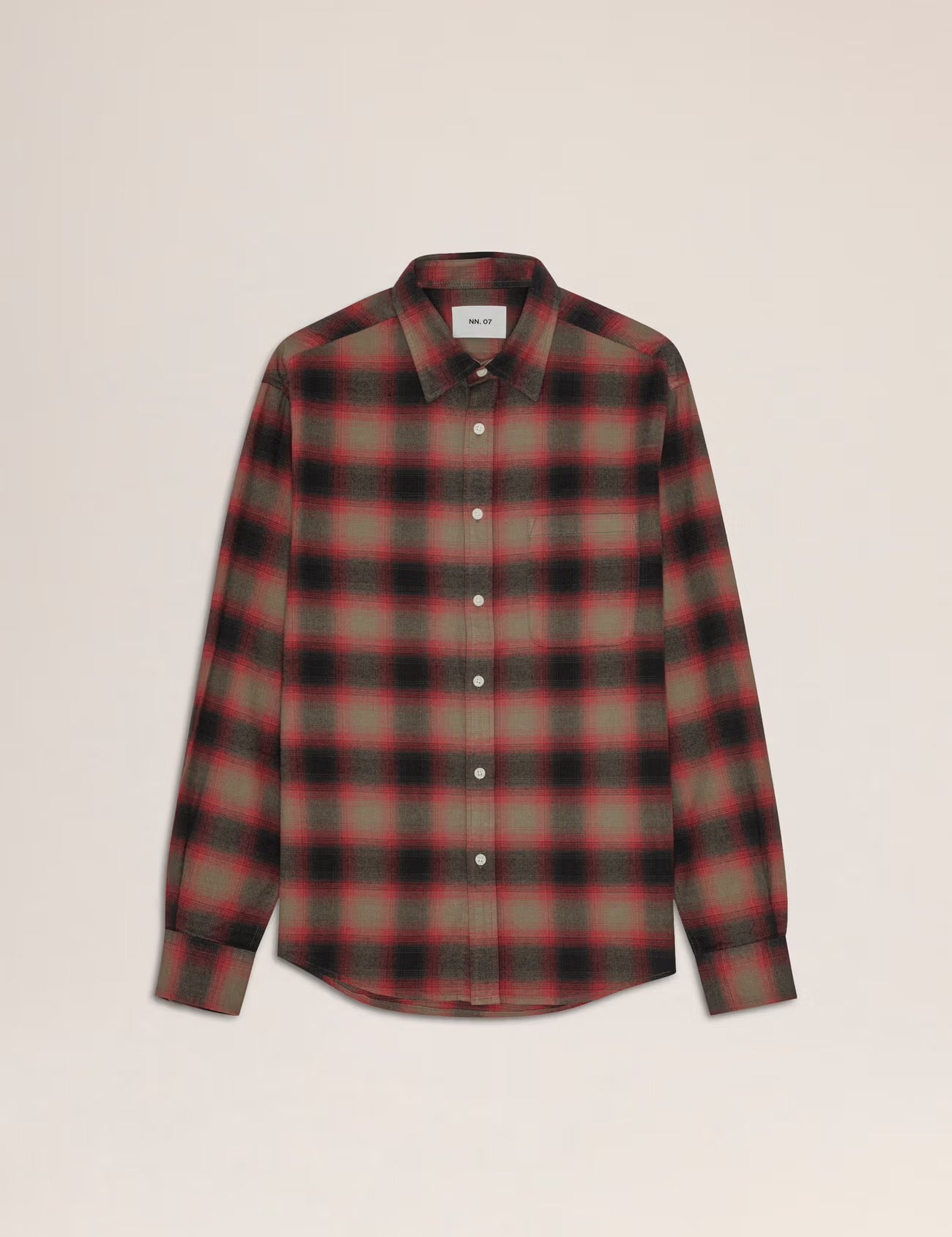 Deon Flannel Shirt in Red Check by NN07