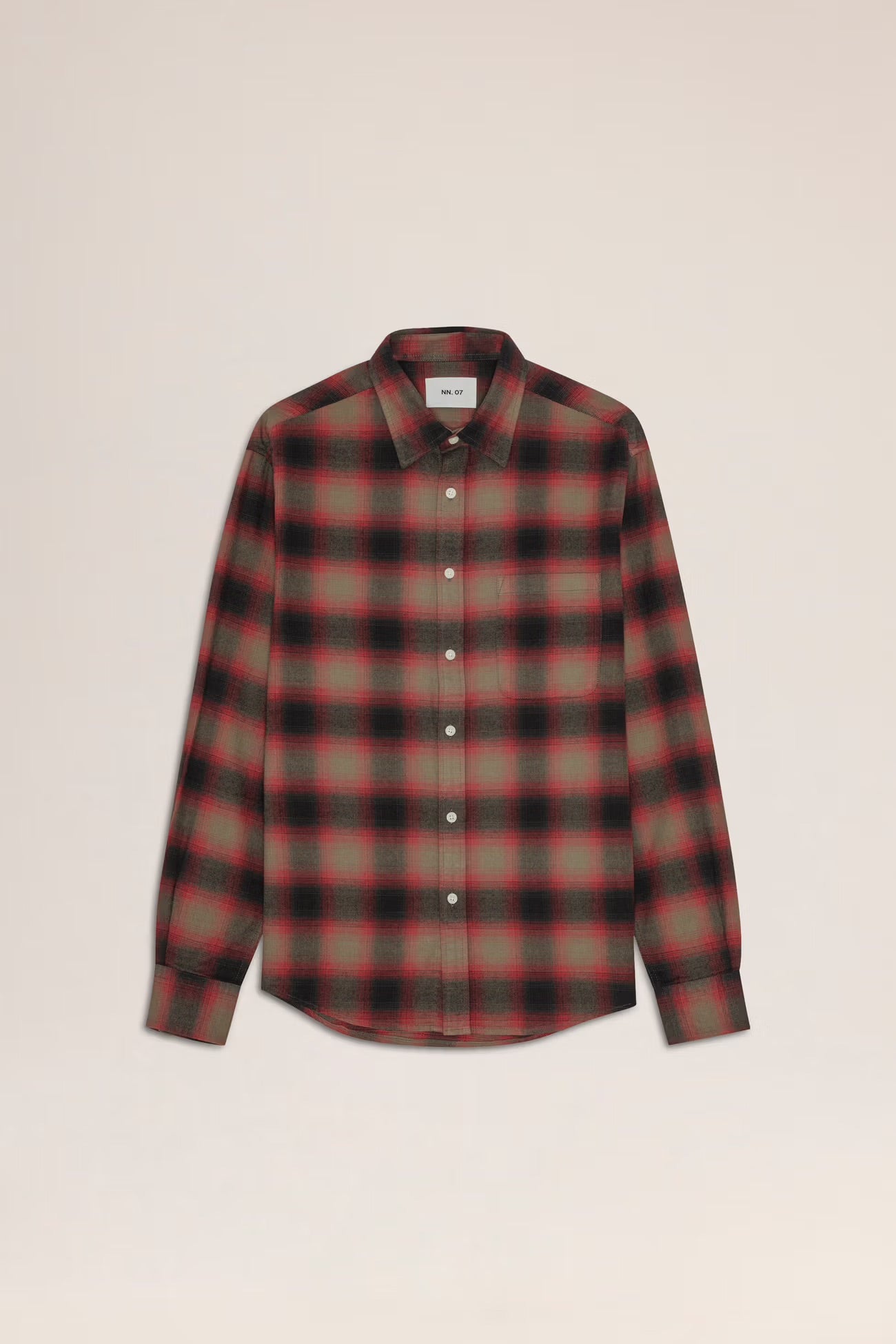 Deon Flannel Shirt in Red Check by NN07