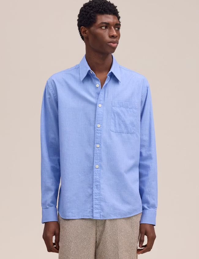 Deon Chambray Shirt in Blue Quartz by NN07