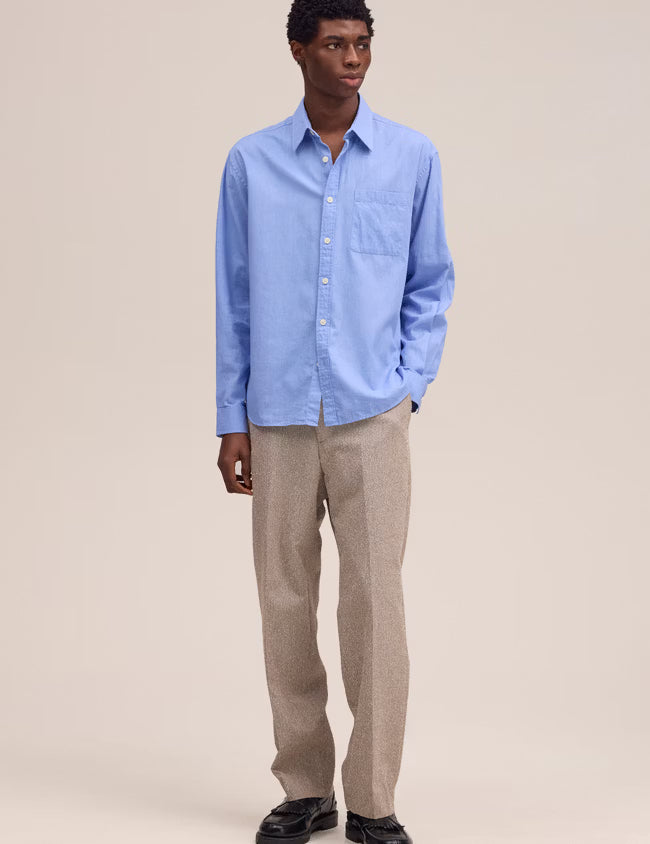 Deon Chambray Shirt in Blue Quartz by NN07