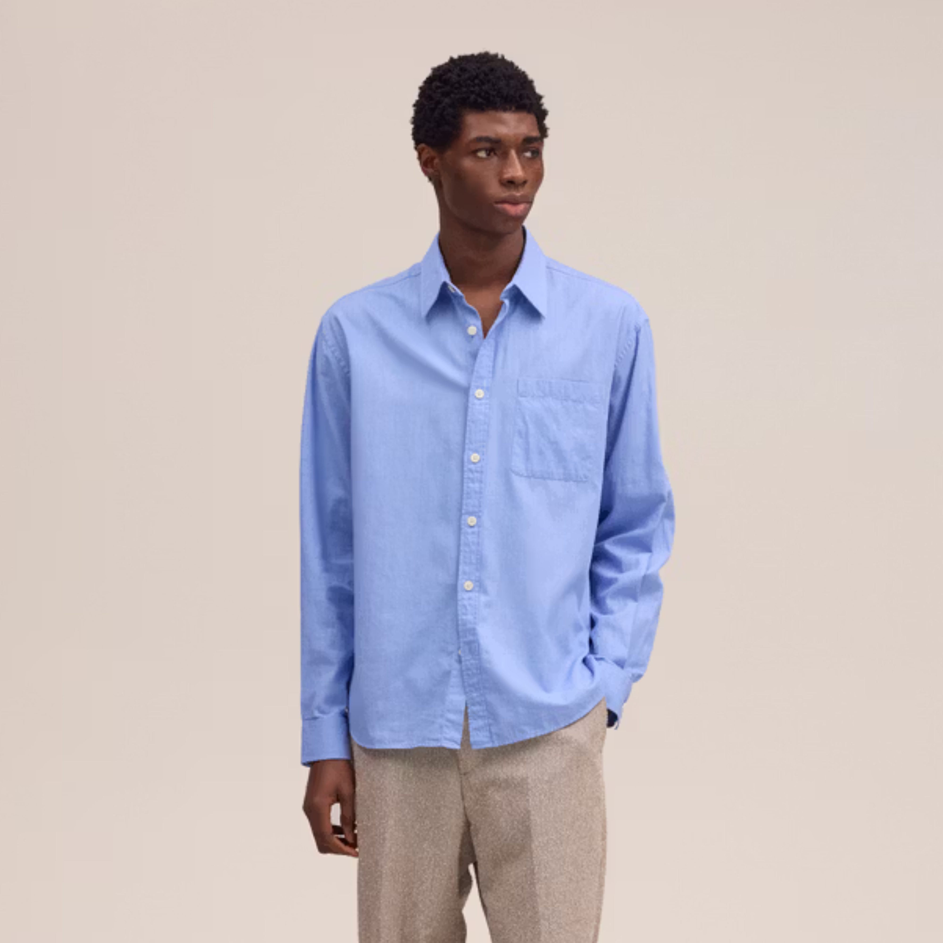 Deon Chambray Shirt Blue Quartz NN.07