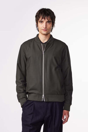 Dixon Zip Bomber Jacket NN07 Army Green 