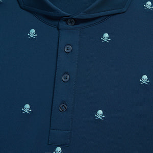 Storm Embroidered Skull Tech Jersey Polo