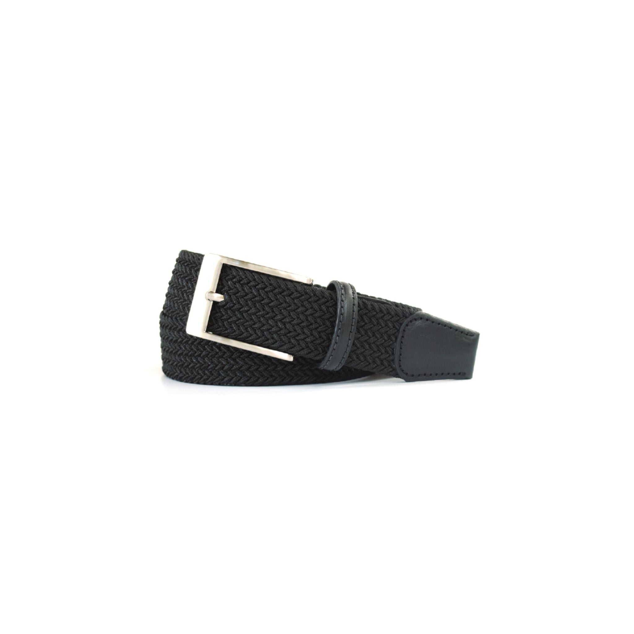 Elastic Stretch Woven Belt Black Brookes & Hyde