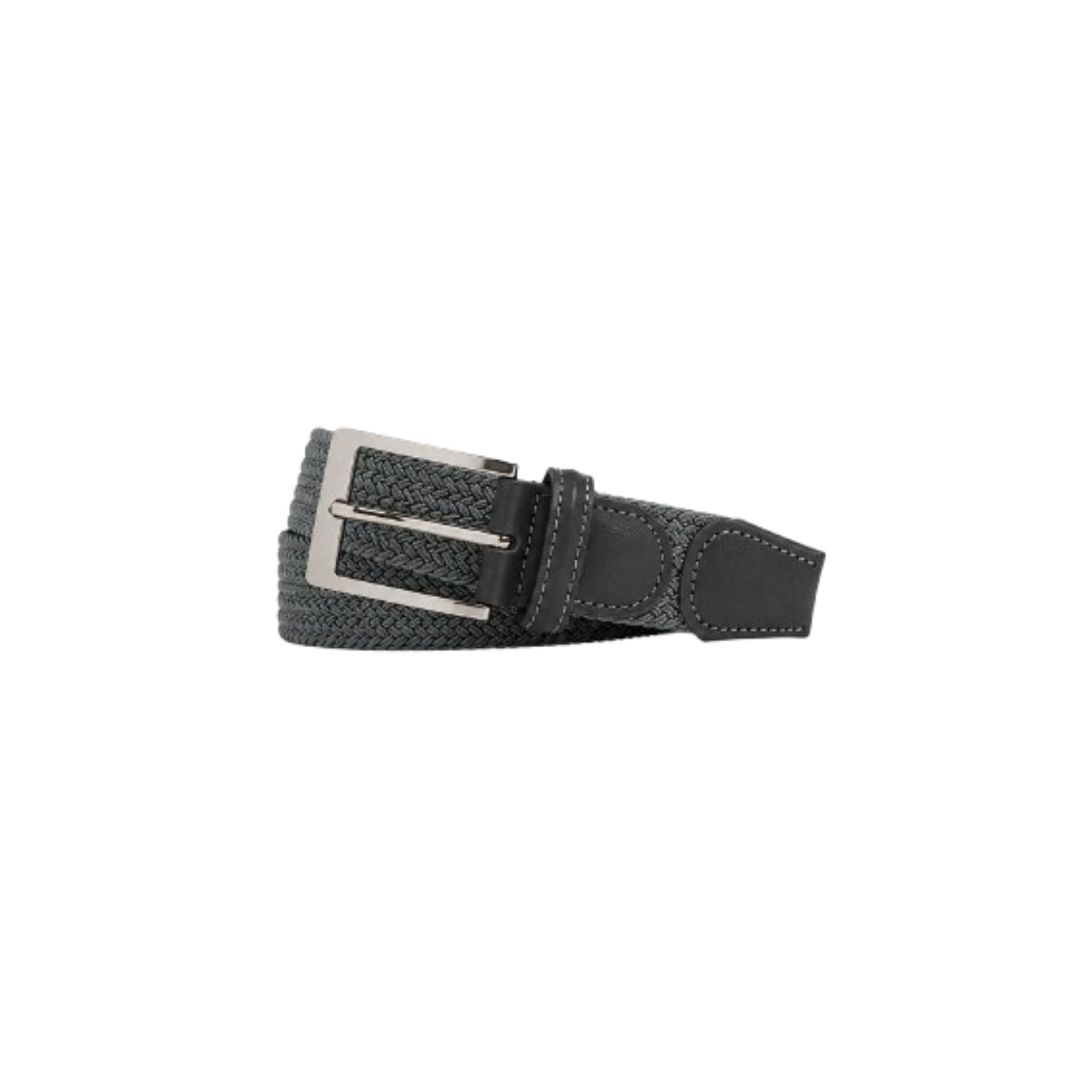 Elastic Stretch Woven Belt Grey Brookes & Hyde