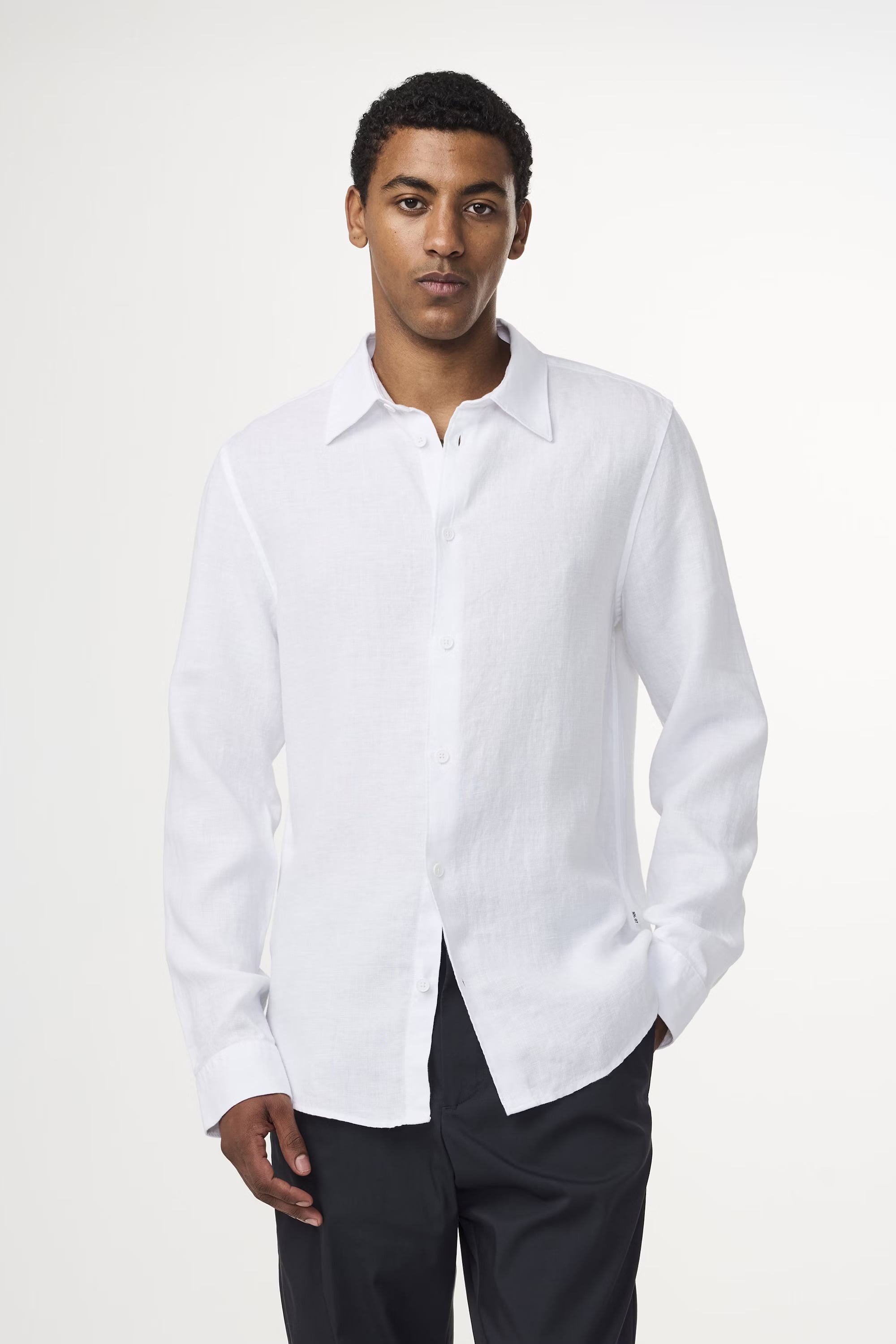 NN07 Enzo Linen Shirt in White