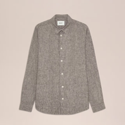 Enzo Classic Collar Linen Shirt Clay NN.07
