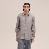 Enzo Classic Collar Linen Shirt - Clay | NN.07