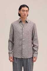 Enzo Classic Collar Linen Shirt - Clay | NN.07