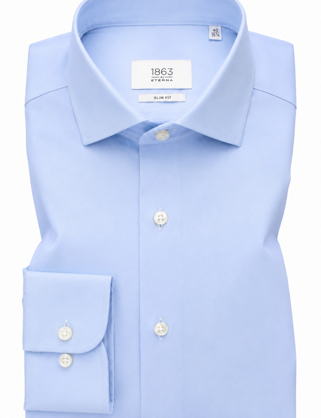 Eterna Blue Slim Fit Dress Shirt 1