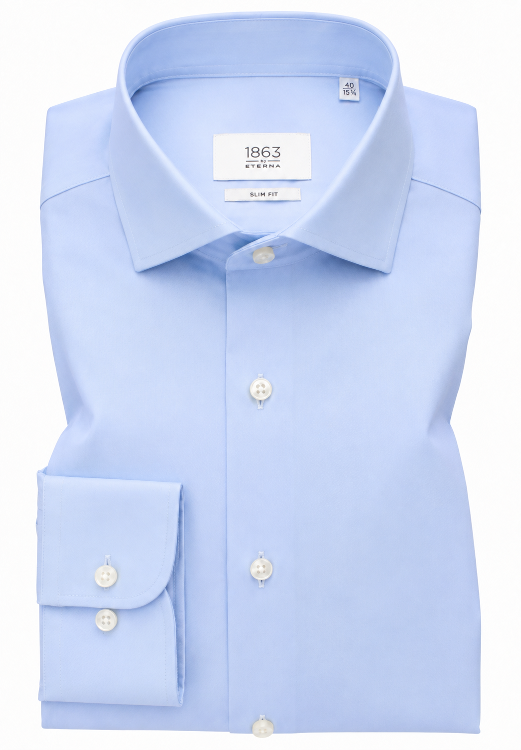 Eterna Blue Slim Fit Dress Shirt 1