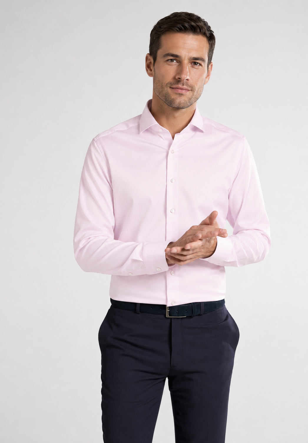 Eterna Pink Slim Fit Dress Shirt