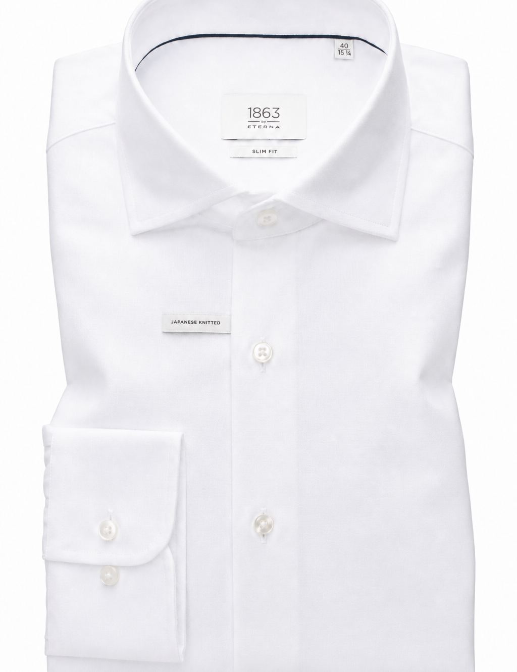 Eterna White Knit Dress Shirt 
