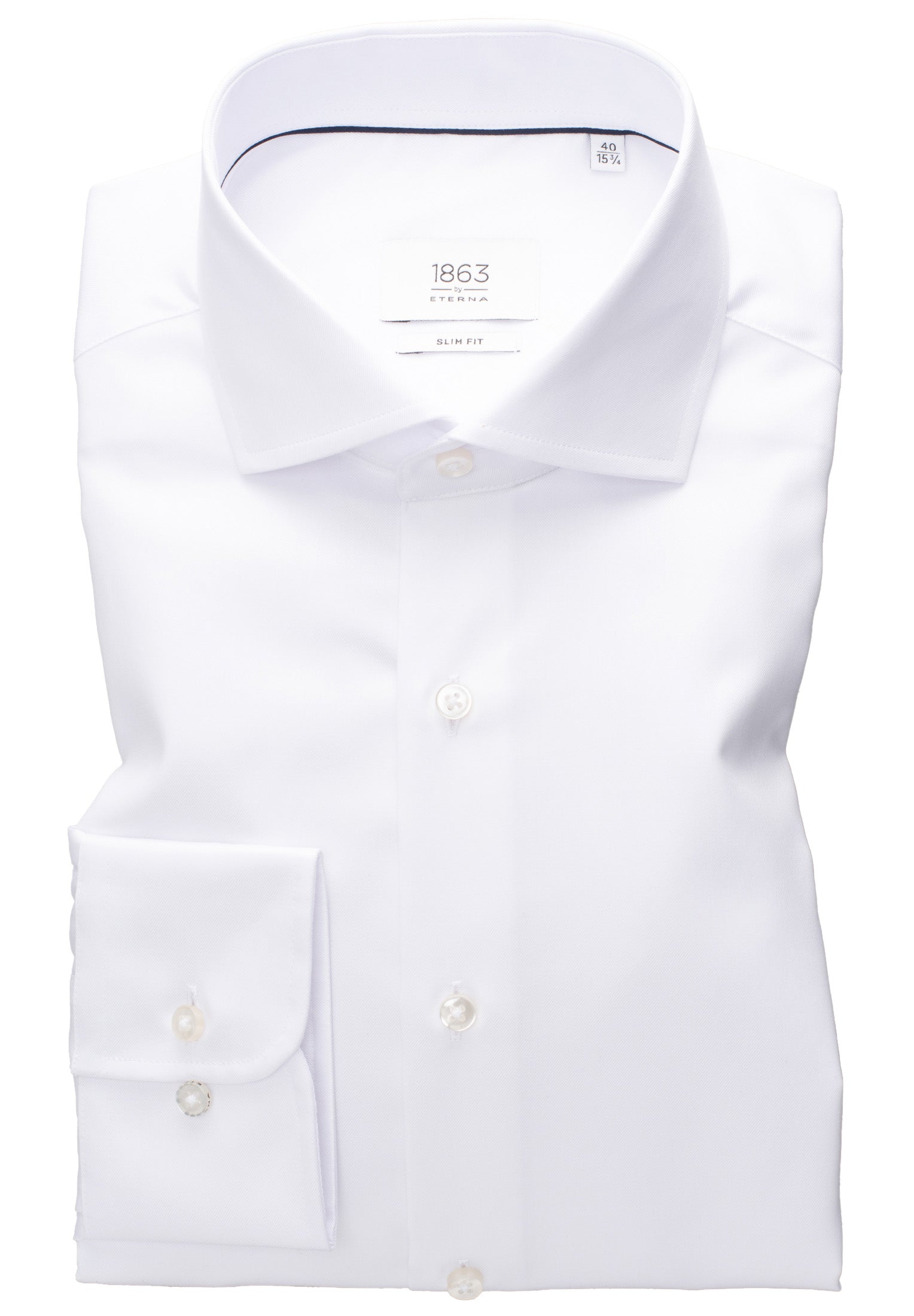 Eterna White Slim Fit Dress Shirt 