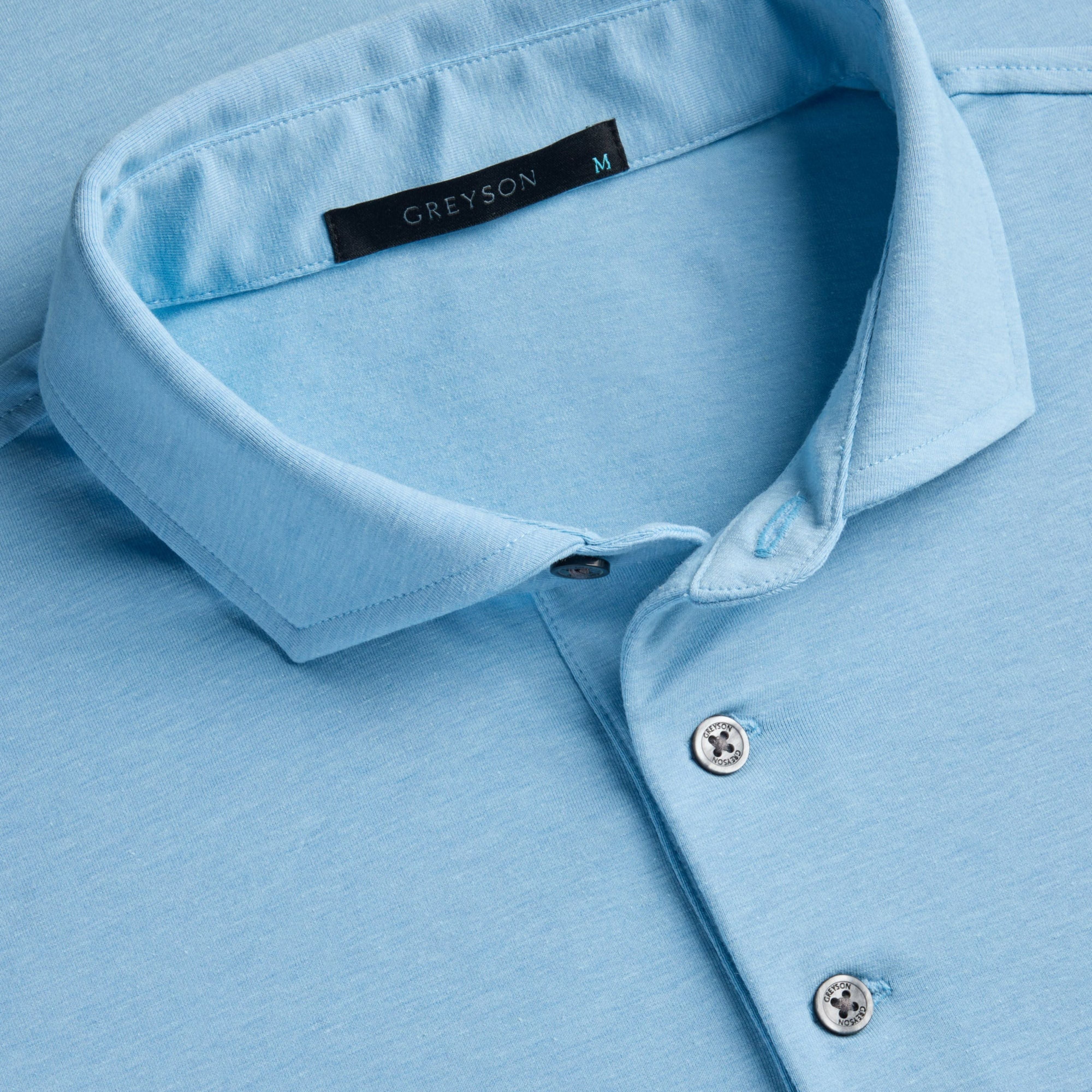 Foundry Short Sleeve Polo Wolf Blue Greyson Clothiers