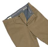 Dark Khaki Brushed Cotton Pant - Atwater Fit | Ballin