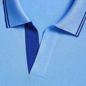 Blue Johnny Collar Polo - Dawn
