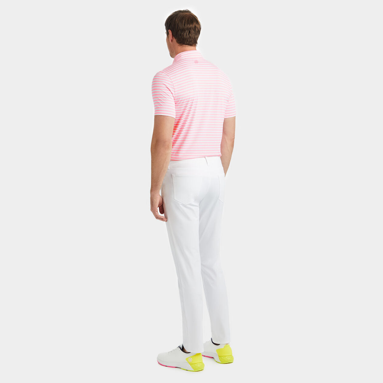 Perforated Stripe Polo Candy