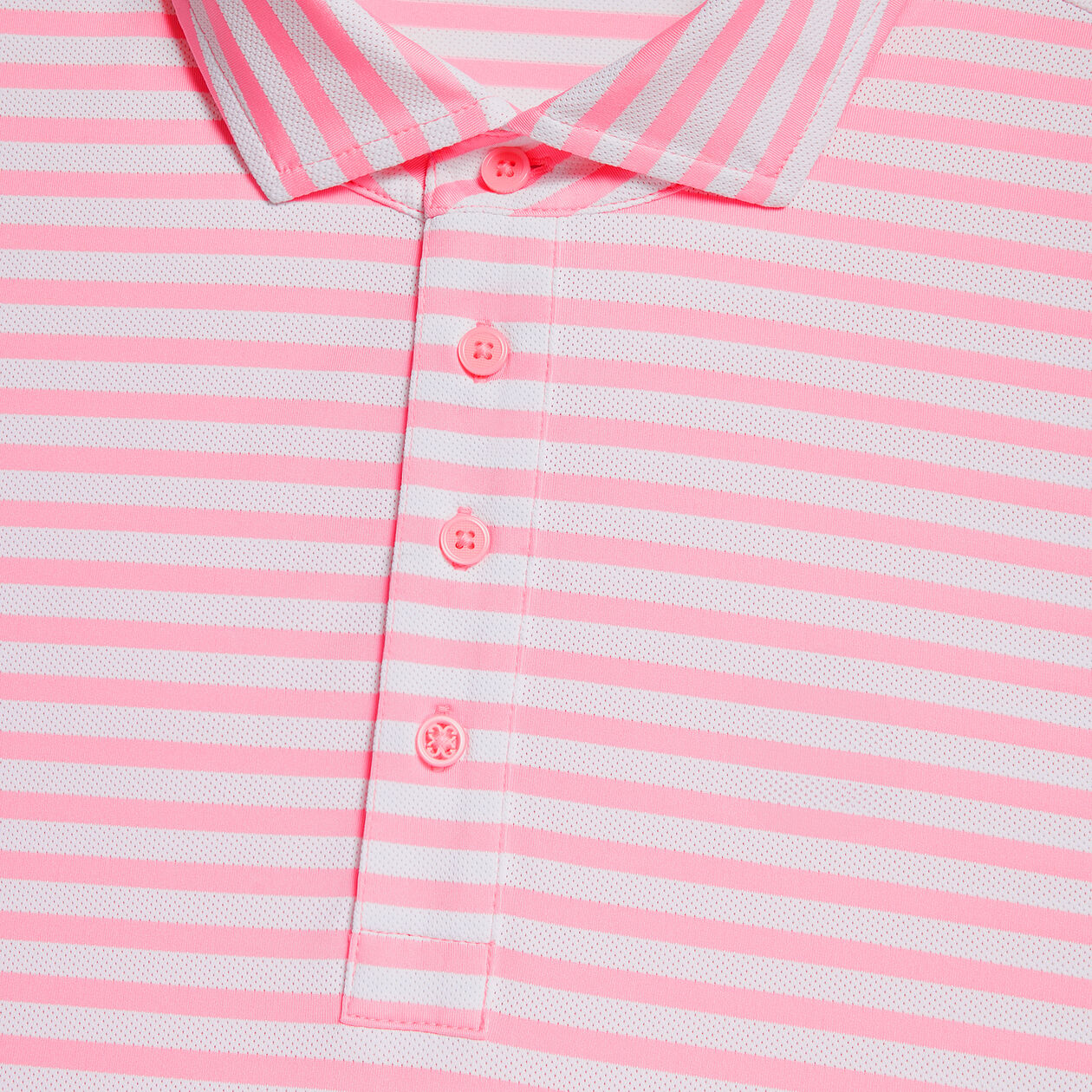 Perforated Stripe Polo Candy