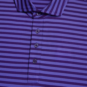 Perforated Stripe Polo Midsummer