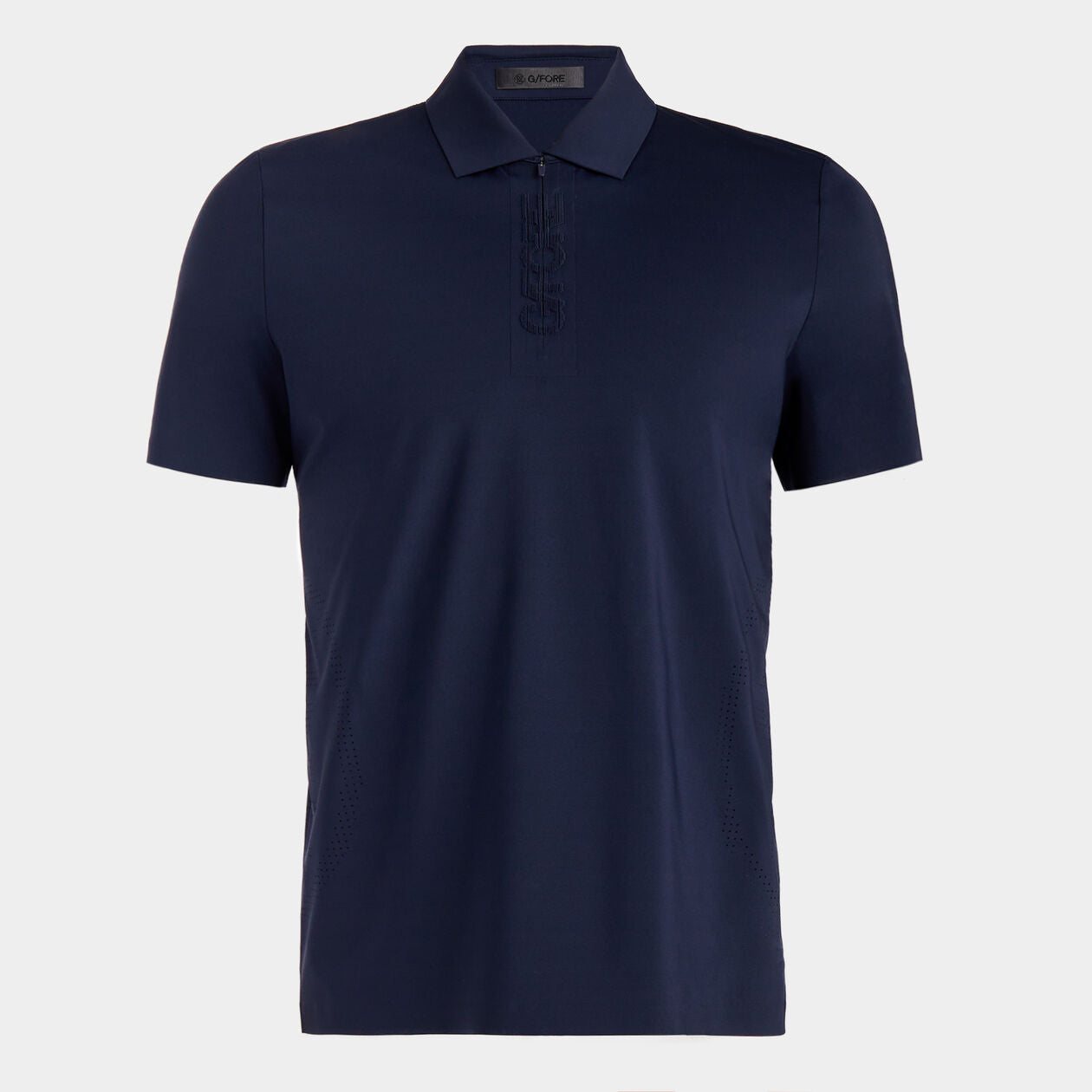 Navy Tech Perforated Circle G's Polo - Twlt | G/Fore