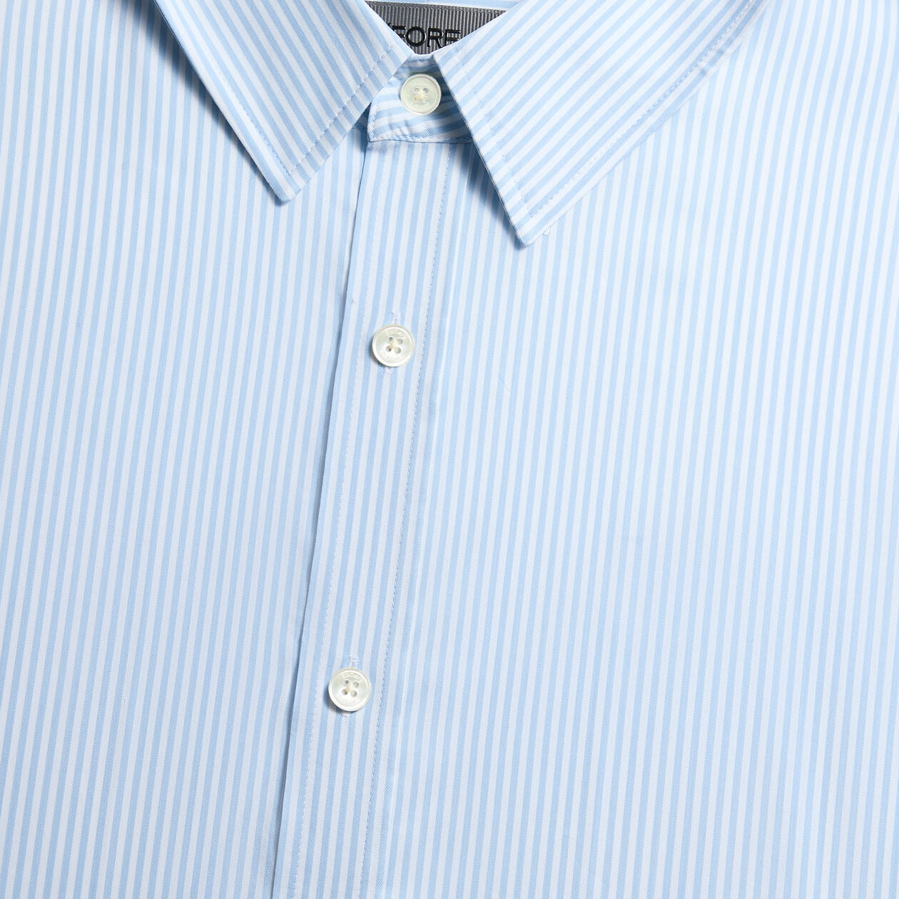 Spread Collar Stretch Woven Stripe Shirt