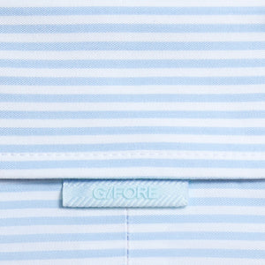 Spread Collar Stretch Woven Stripe Shirt