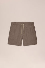 Gregor Casual Drawstring Linen Shorts Clay Mirage NN.07