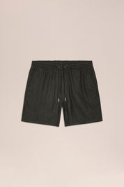 Gregor Casual drawstring linen shorts Dark Army NN.07