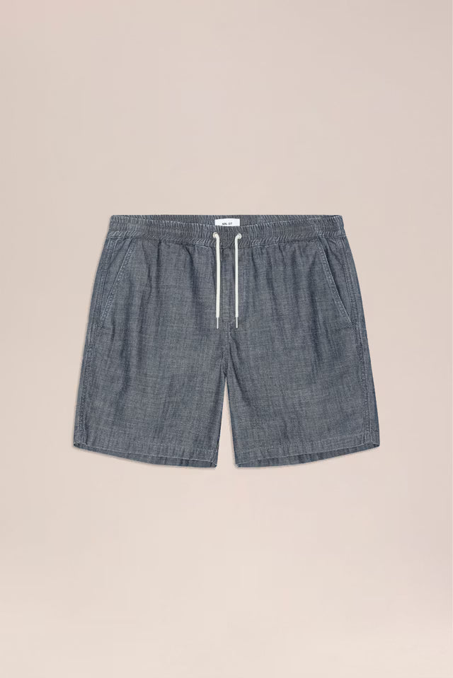 Gregor Chambray Shorts Medium Rinse NN.07