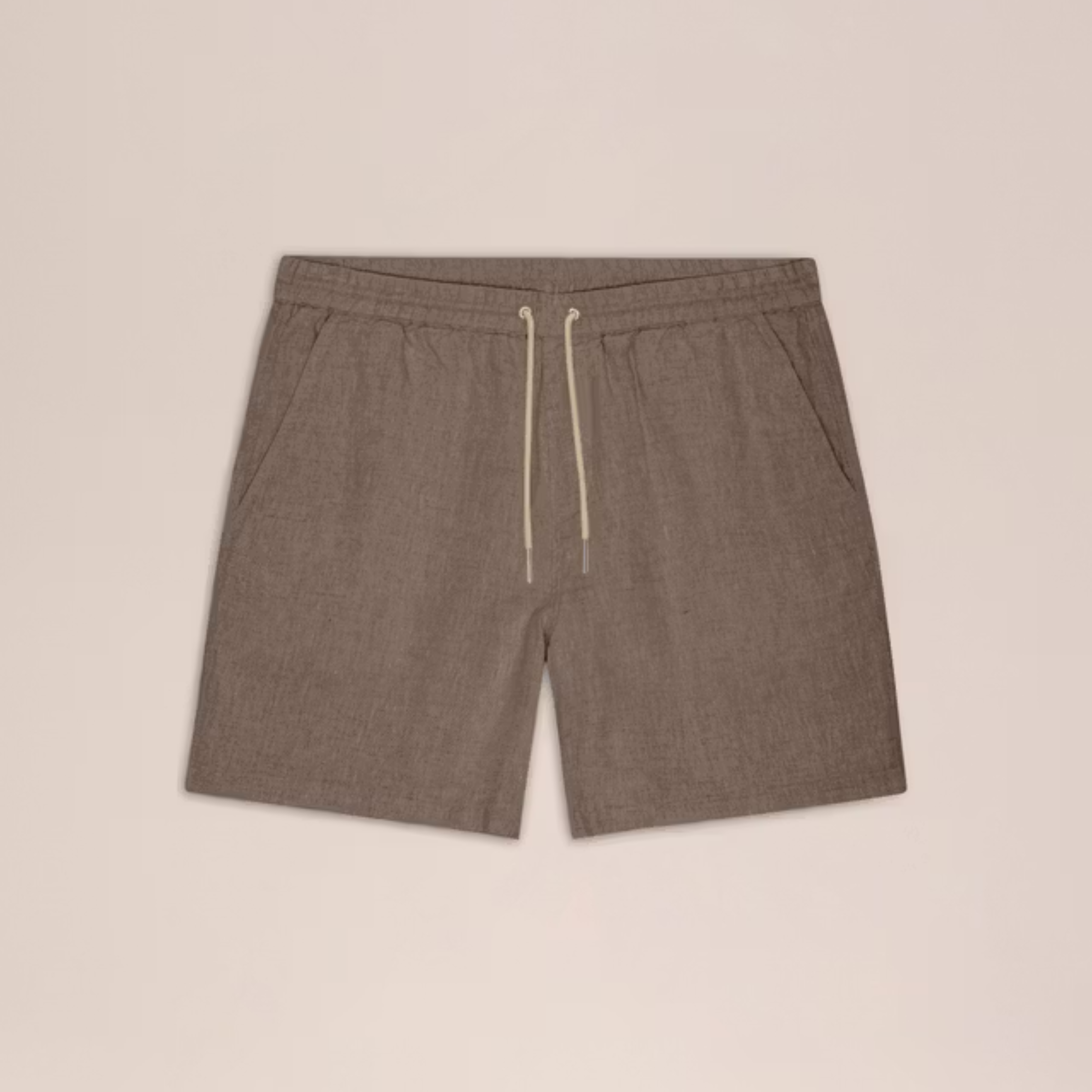 Gregor Casual Drawstring Linen Shorts Clay Mirage NN.07