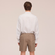 Gregor Casual Drawstring Linen Shorts Clay Mirage NN.07