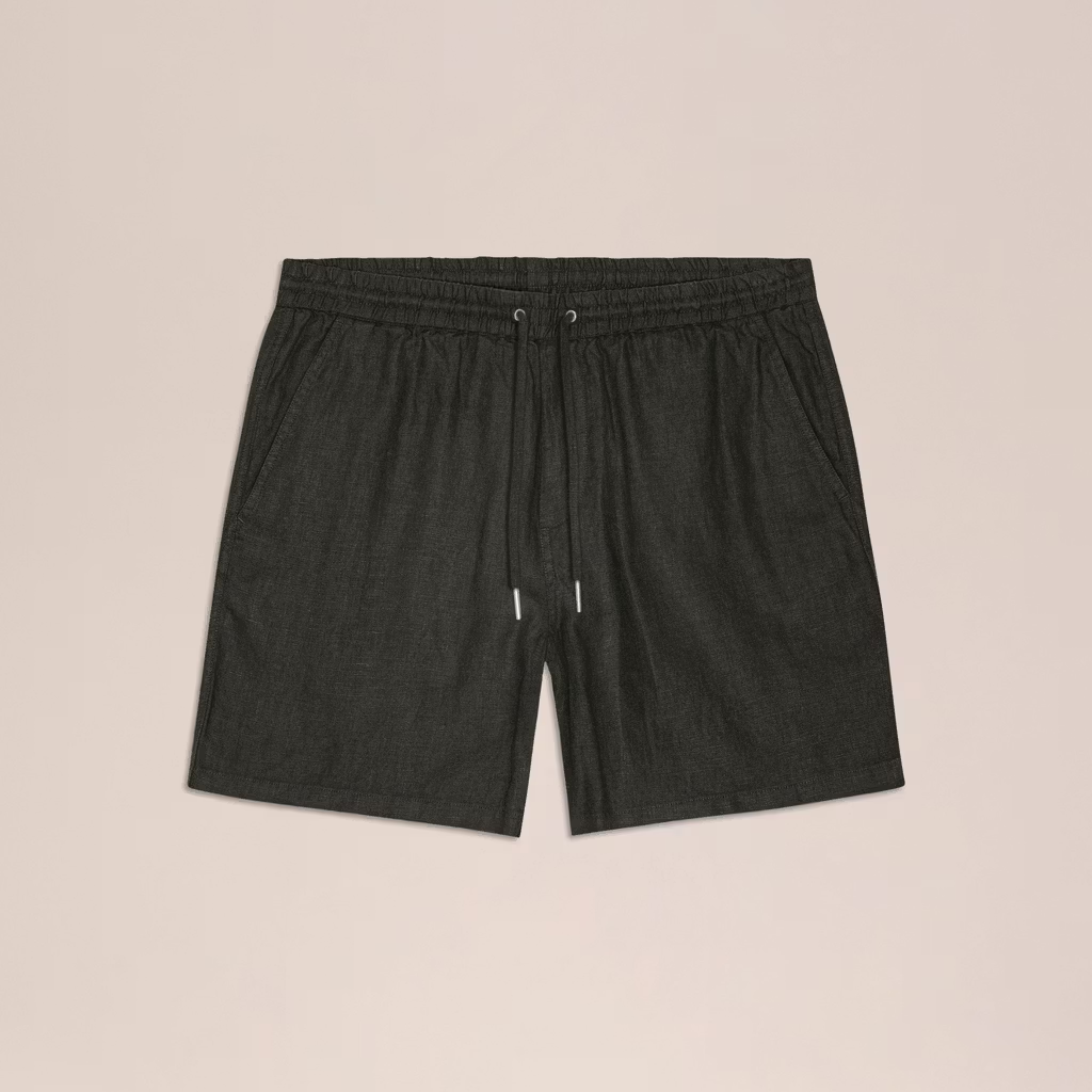 Gregor Casual Drawstring Linen Shorts Dark Army NN.07