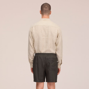 Gregor Casual Drawstring Linen Shorts Dark Army NN.07