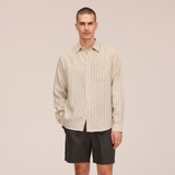 Gregor Casual Drawstring Linen Shorts - Dark Army | NN.07