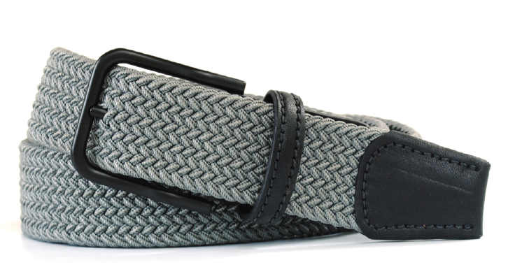 Elastic Stretch Woven Belt - Grey | Brookes & Hyde